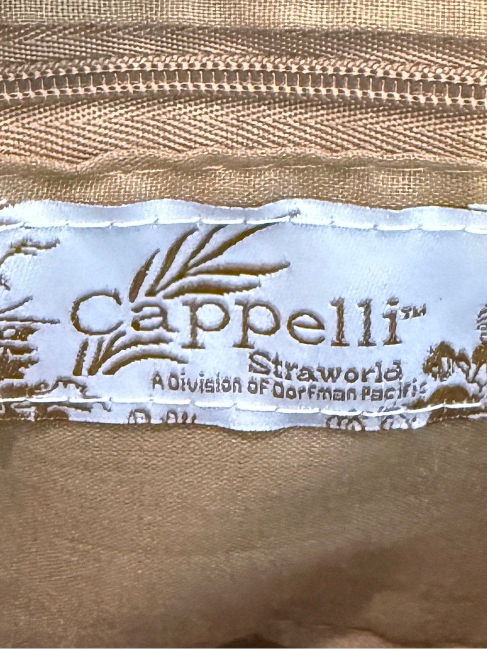 Capelli Straworld Gold Woven Top Bead-Handle Tote Bag Vintage - Picture 13 of 16
